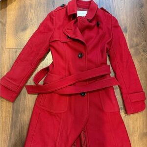 Banana Republic Vibrant Red Trench Coat